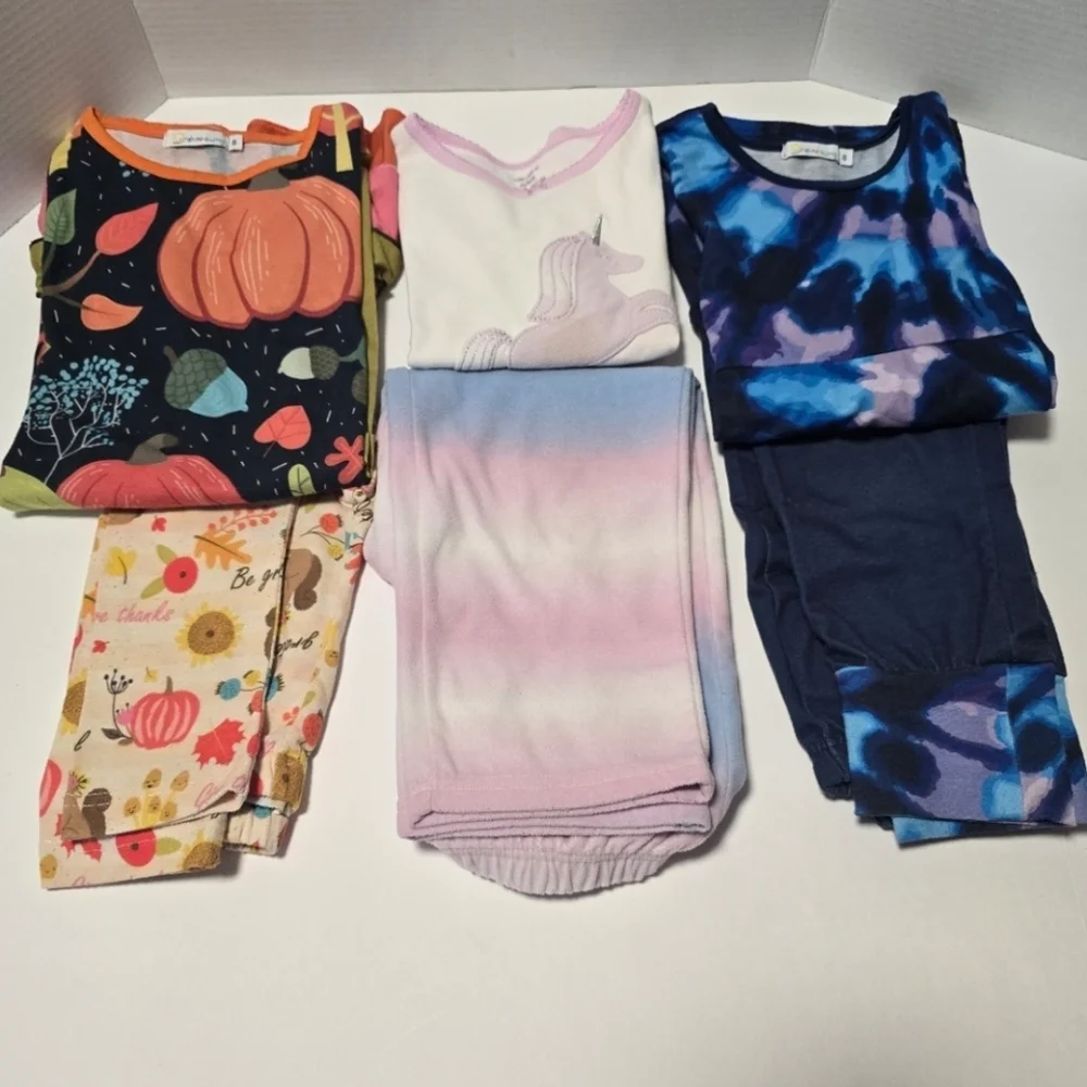 Bundle, Girls Size 6 Colorful Kids Pajama Sets/Matching Sets - 13 Items - Picture 3 of 16